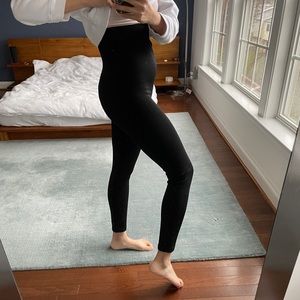 Motherhood Maternity Overbelly Fleece Liner Black Leggings